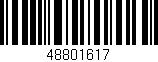 Código de barras (EAN, GTIN, SKU, ISBN): '48801617'