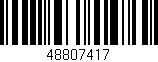 Código de barras (EAN, GTIN, SKU, ISBN): '48807417'