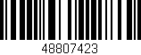Código de barras (EAN, GTIN, SKU, ISBN): '48807423'