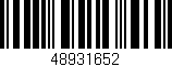 Código de barras (EAN, GTIN, SKU, ISBN): '48931652'