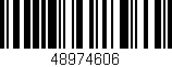 Código de barras (EAN, GTIN, SKU, ISBN): '48974606'