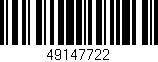 Código de barras (EAN, GTIN, SKU, ISBN): '49147722'