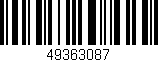 Código de barras (EAN, GTIN, SKU, ISBN): '49363087'