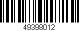 Código de barras (EAN, GTIN, SKU, ISBN): '49398012'