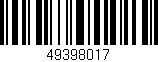 Código de barras (EAN, GTIN, SKU, ISBN): '49398017'