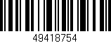 Código de barras (EAN, GTIN, SKU, ISBN): '49418754'