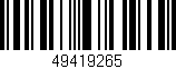 Código de barras (EAN, GTIN, SKU, ISBN): '49419265'