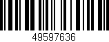 Código de barras (EAN, GTIN, SKU, ISBN): '49597636'