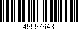 Código de barras (EAN, GTIN, SKU, ISBN): '49597643'