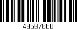 Código de barras (EAN, GTIN, SKU, ISBN): '49597660'