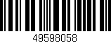 Código de barras (EAN, GTIN, SKU, ISBN): '49598058'