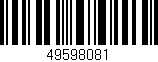 Código de barras (EAN, GTIN, SKU, ISBN): '49598081'