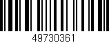 Código de barras (EAN, GTIN, SKU, ISBN): '49730361'