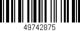 Código de barras (EAN, GTIN, SKU, ISBN): '49742875'