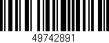 Código de barras (EAN, GTIN, SKU, ISBN): '49742891'