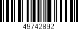 Código de barras (EAN, GTIN, SKU, ISBN): '49742892'