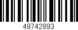 Código de barras (EAN, GTIN, SKU, ISBN): '49742893'