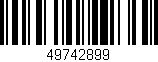 Código de barras (EAN, GTIN, SKU, ISBN): '49742899'