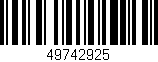 Código de barras (EAN, GTIN, SKU, ISBN): '49742925'