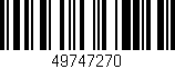 Código de barras (EAN, GTIN, SKU, ISBN): '49747270'