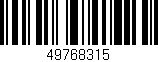 Código de barras (EAN, GTIN, SKU, ISBN): '49768315'