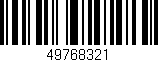 Código de barras (EAN, GTIN, SKU, ISBN): '49768321'