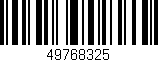 Código de barras (EAN, GTIN, SKU, ISBN): '49768325'