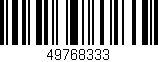 Código de barras (EAN, GTIN, SKU, ISBN): '49768333'