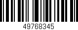 Código de barras (EAN, GTIN, SKU, ISBN): '49768345'