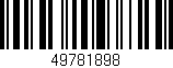 Código de barras (EAN, GTIN, SKU, ISBN): '49781898'