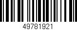Código de barras (EAN, GTIN, SKU, ISBN): '49781921'