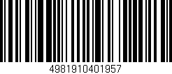 Código de barras (EAN, GTIN, SKU, ISBN): '4981910401957'