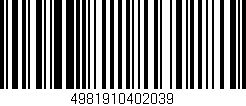 Código de barras (EAN, GTIN, SKU, ISBN): '4981910402039'