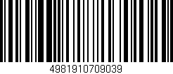 Código de barras (EAN, GTIN, SKU, ISBN): '4981910709039'