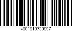 Código de barras (EAN, GTIN, SKU, ISBN): '4981910733997'