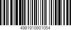 Código de barras (EAN, GTIN, SKU, ISBN): '4981910801054'