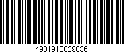 Código de barras (EAN, GTIN, SKU, ISBN): '4981910829836'