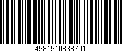 Código de barras (EAN, GTIN, SKU, ISBN): '4981910838791'