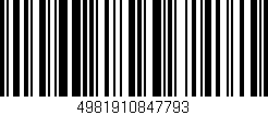 Código de barras (EAN, GTIN, SKU, ISBN): '4981910847793'