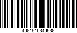 Código de barras (EAN, GTIN, SKU, ISBN): '4981910849988'