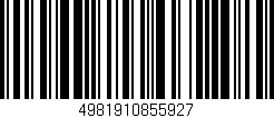 Código de barras (EAN, GTIN, SKU, ISBN): '4981910855927'