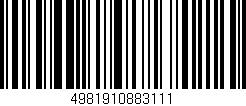 Código de barras (EAN, GTIN, SKU, ISBN): '4981910883111'