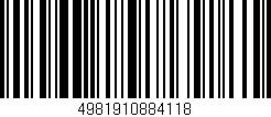 Código de barras (EAN, GTIN, SKU, ISBN): '4981910884118'