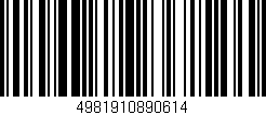 Código de barras (EAN, GTIN, SKU, ISBN): '4981910890614'