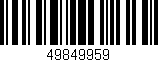 Código de barras (EAN, GTIN, SKU, ISBN): '49849959'