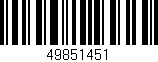 Código de barras (EAN, GTIN, SKU, ISBN): '49851451'