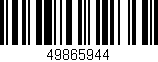 Código de barras (EAN, GTIN, SKU, ISBN): '49865944'