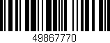 Código de barras (EAN, GTIN, SKU, ISBN): '49867770'