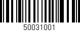 Código de barras (EAN, GTIN, SKU, ISBN): '50031001'