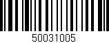 Código de barras (EAN, GTIN, SKU, ISBN): '50031005'